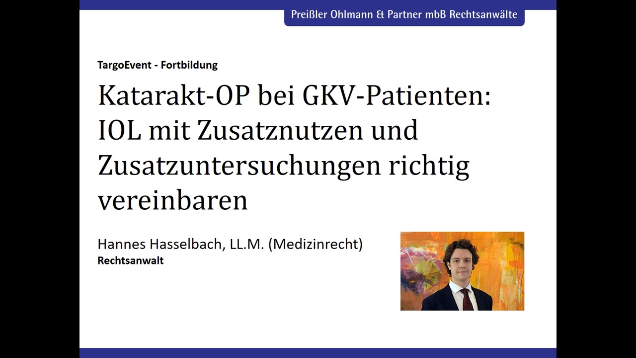 Katarakt-OP bei GKV-Patienten